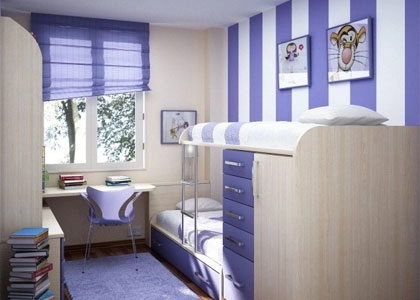 Phòng ngủ diện tích hẹp cho trẻ