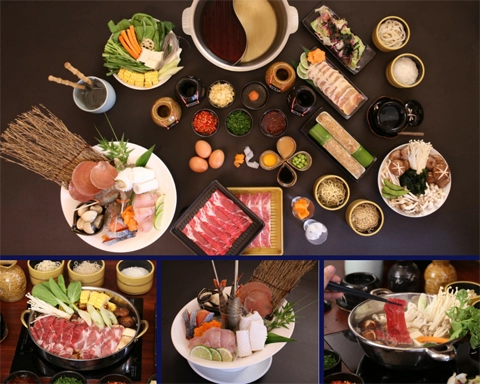 Thưởng thức lẩu shabu shabu và sukiyaki