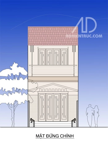 Xây nhà 4 x 17 m ở ngoại ô