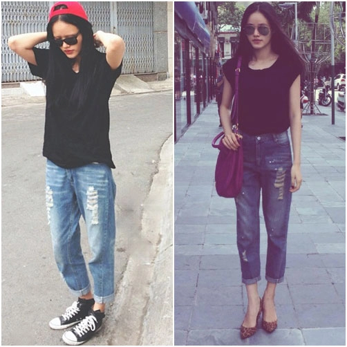 3 mốt quần jeans làm say lòng sao việt