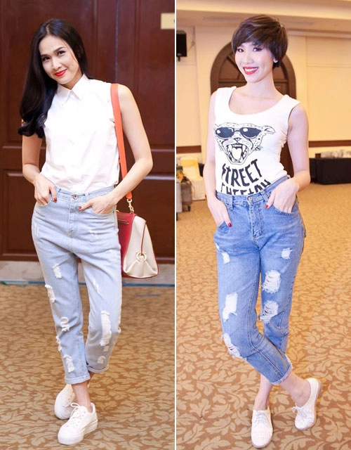 3 mốt quần jeans làm say lòng sao việt