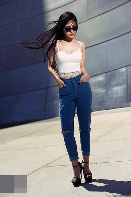 3 mốt quần jeans làm say lòng sao việt