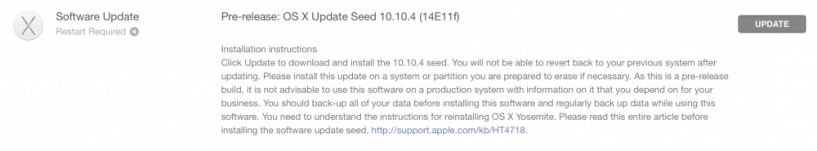 Apple phát hành ios 84 beta 2 os x 10104 build 14e11f cho lập trình viên và public tester