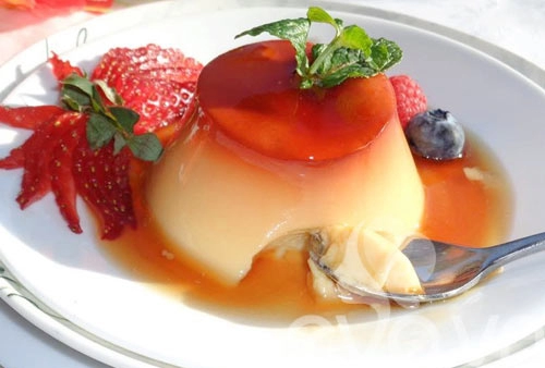 Bánh flan cốt dừa thơm ngon