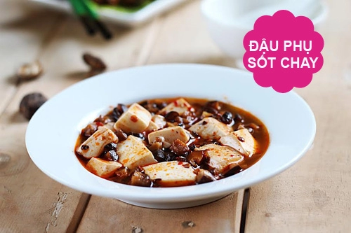 Bữa ăn hấp dẫn với gà xào canh thịt bò viên