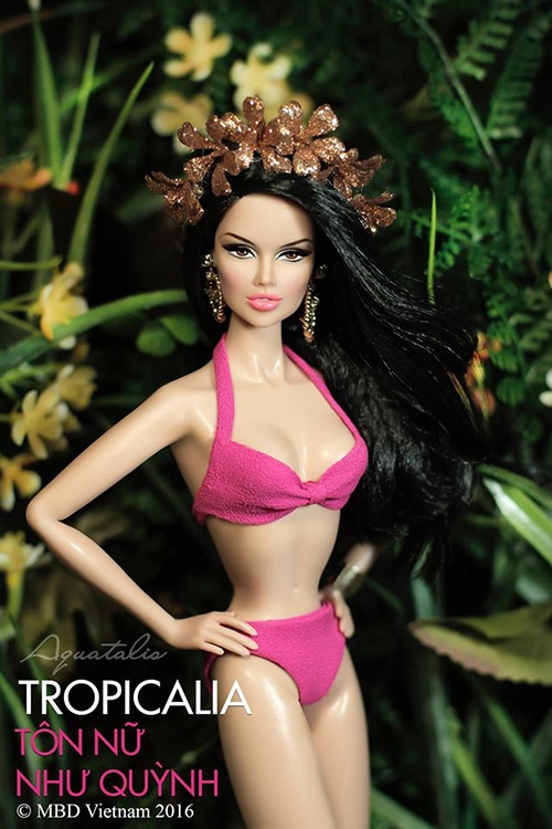 Búp bê mặc bikini rực rỡ thi hoa hậu