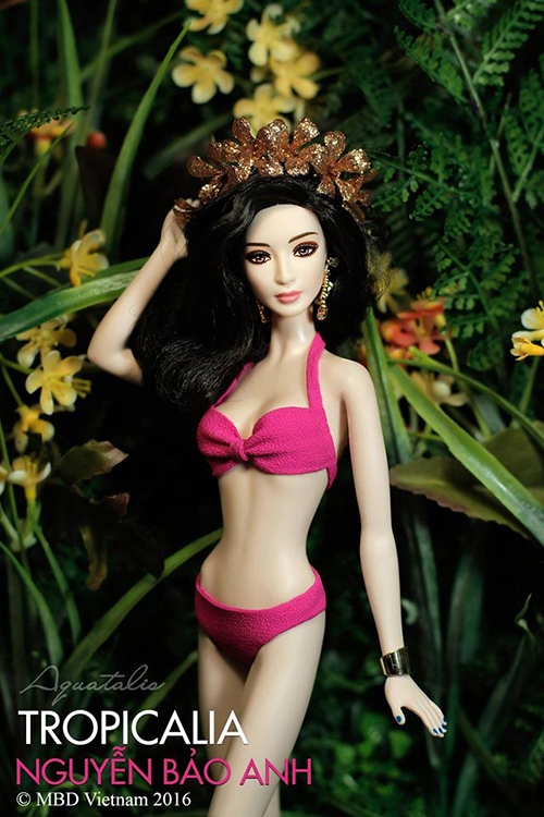 Búp bê mặc bikini rực rỡ thi hoa hậu