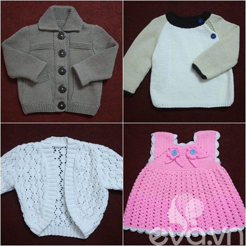 Các mẹ rộ trào lưu đan móc váy áo cho con