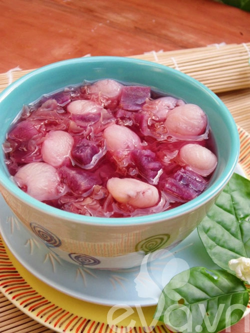 Chè khoai lang tím nấm tuyết