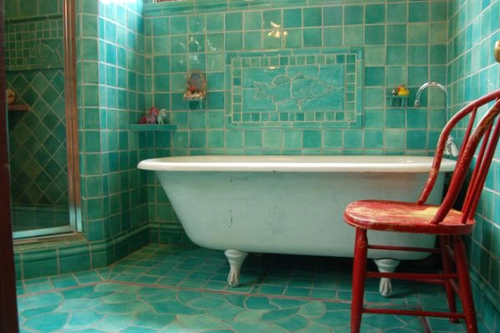 Chọn gạch lát sàn phòng tắm phong cách