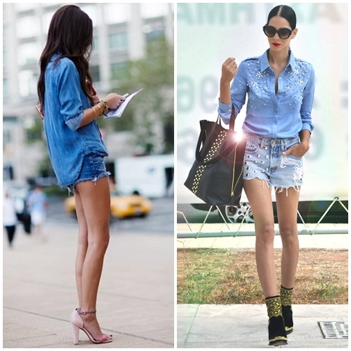 Chống nắng cùng sơ mi denim cực chất