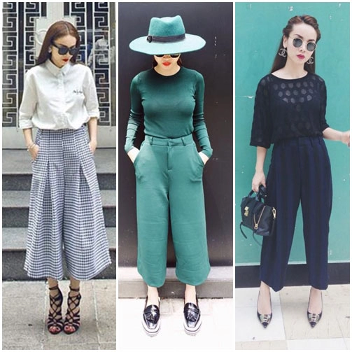 Điểm danh sao việt phát cuồng chiếc quần culottes