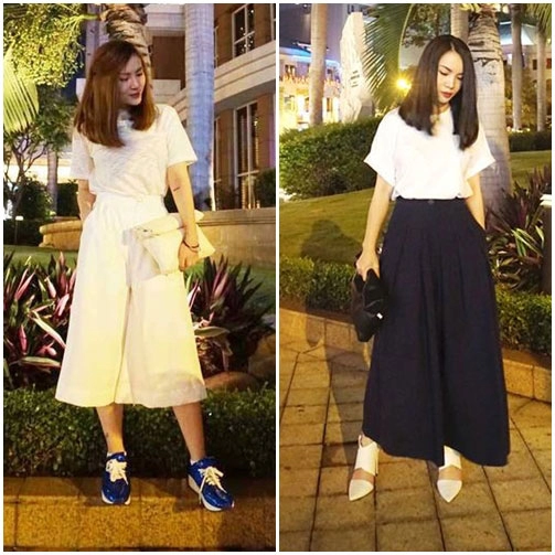 Điểm danh sao việt phát cuồng chiếc quần culottes