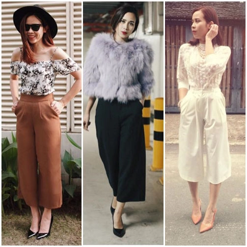 Điểm danh sao việt phát cuồng chiếc quần culottes