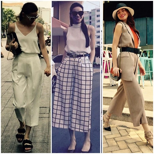 Điểm danh sao việt phát cuồng chiếc quần culottes