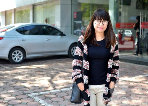 Duyên dáng trên phố cuối thu cùng cardigan