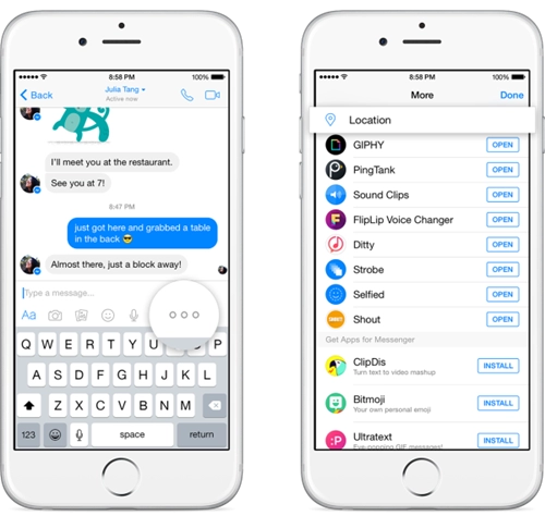 Facebook messenger chat với bạn bè và hơn thế nữa