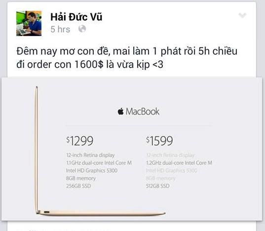 Giới công nghệ việt nam sôi sục vì macbook 12 inch mới của apple