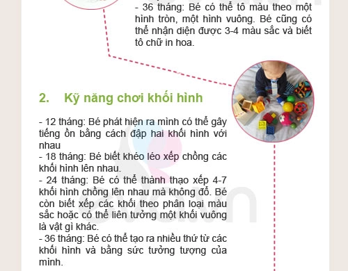 Kỹ năng bé cần theo từng độ tuổi