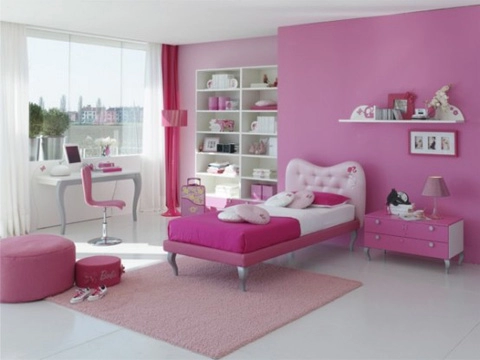 Làm điệu phòng bé gái với sắc hồng