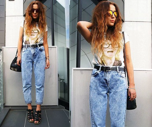 Mặc quần jeans của mẹ bạn có dám