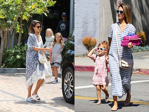 Miranda kerr victoria beckham giản dị vẫn đẹp bên con