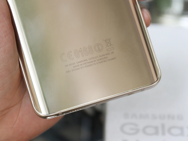 Mở hộp samsung galaxy note 5 gold