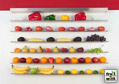 Một số cách xếp đặt hoa quả trên tường