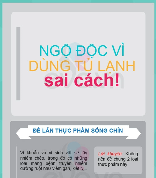 Ngộ độc vì dùng tủ lạnh sai cách