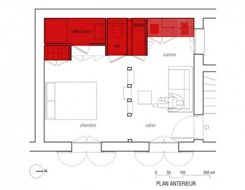 Nới rộng căn hộ chung cư mini 25 m2