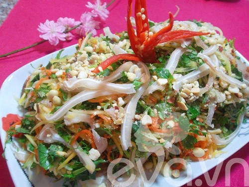 Nộm tai đu đủ ăn mãi không chán