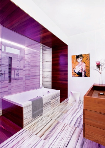 Phòng tắm thiết kế theo phong cách techno