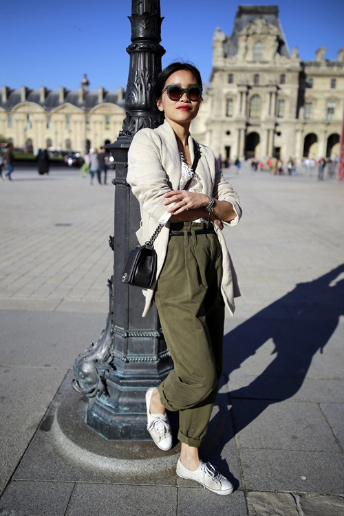 Street style việt rộn ràng paris fashion week xuân hè 2016