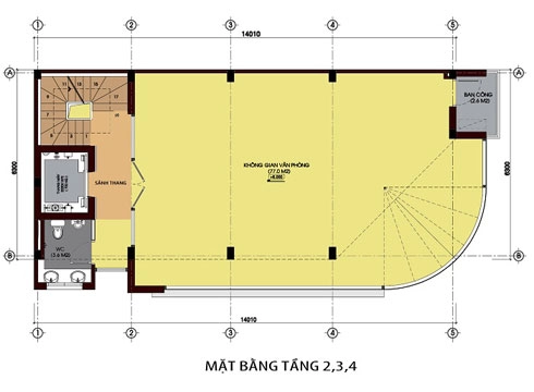 Thiết kế nhà kinh doanh kết hợp cho thuê văn phòng