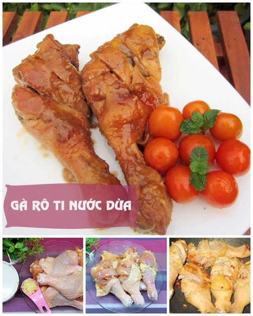 Thực đơn đùi gà rô ti canh bí nấu tôm