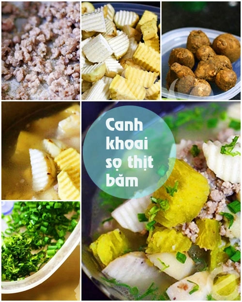 Thực đơn giò kho trứng canh khoai sọ