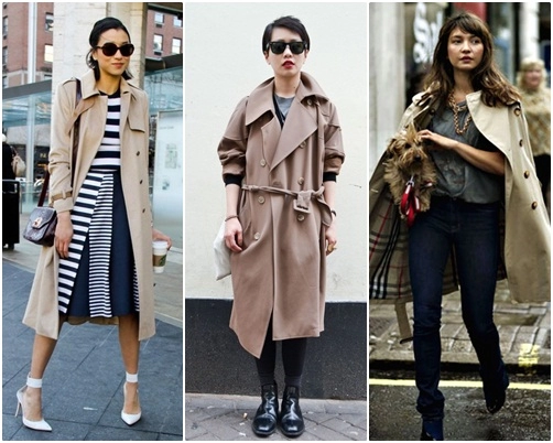Trench coat từ áo mưa đến áo khoác nữ thời trang