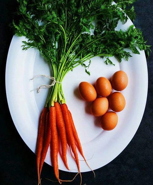 Trứng cuộn cà rốt đơn giản mà ngon