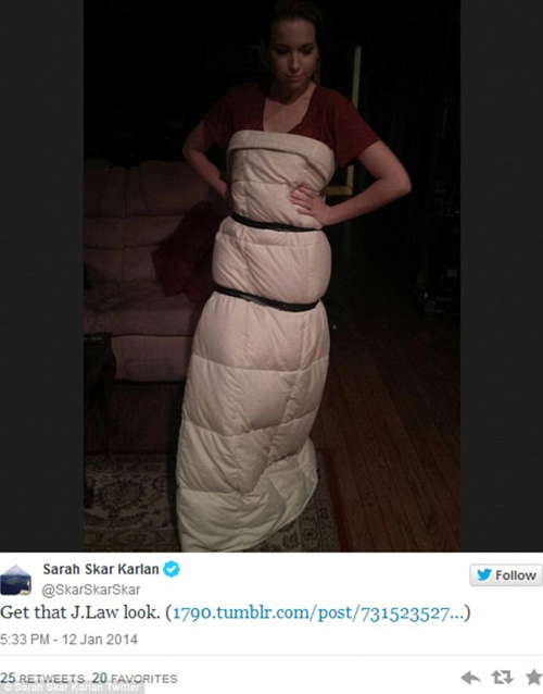 Váy dior của jennifer lawrence bị dân mạng chế giễu