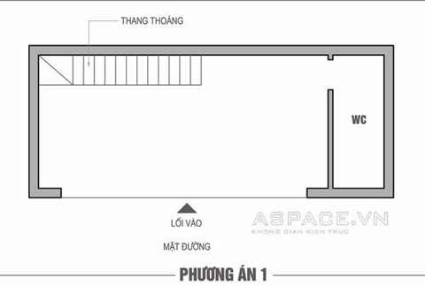 Xử lý mặt tiền theo hình dạng hẹp dài