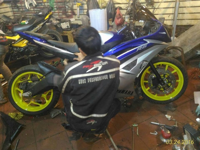 Yamaha r15 độ dàn áo r6 đang hình thành