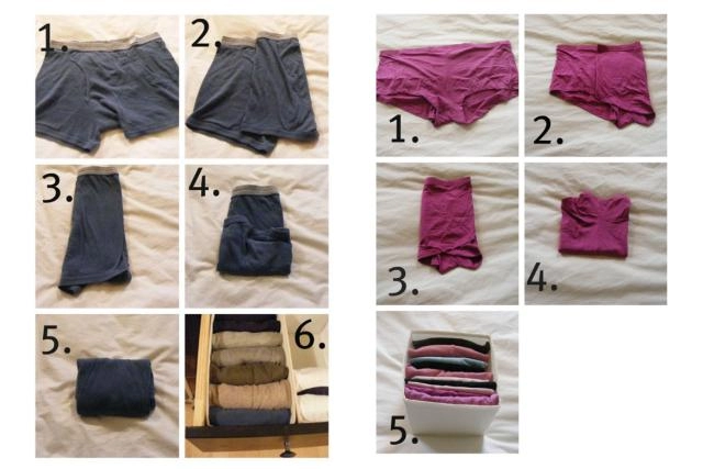 7 mẹo gấp đồ siêu nhanh mà gọn tủ quần áo