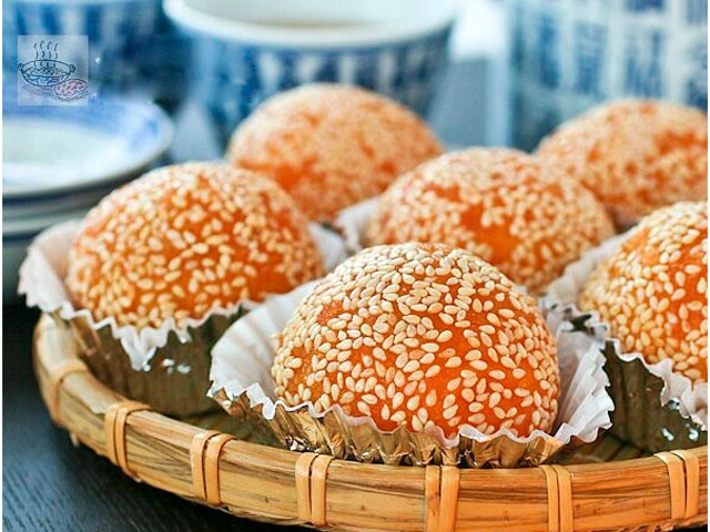 Bánh khoai lang nhân đậu đỏ siêu hấp dẫn