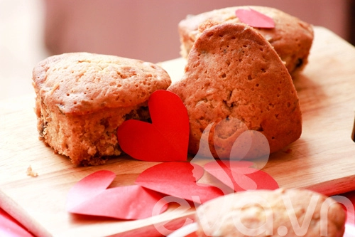 Bánh ngọt trái tim để valentine thêm nồng nàn