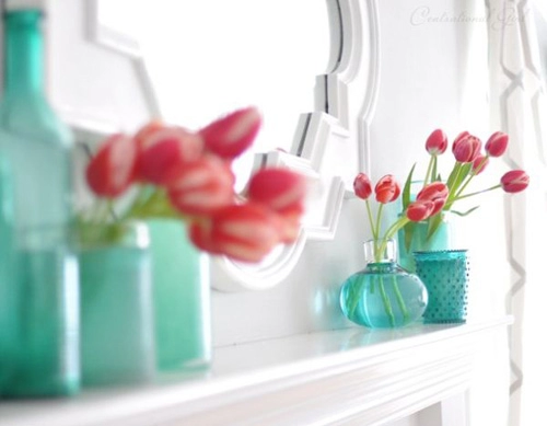 Bình hoa tulip đem mùa xuân vào nhà
