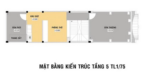 Bố trí hợp lý cho nhà 5 tầng bán cổ điển