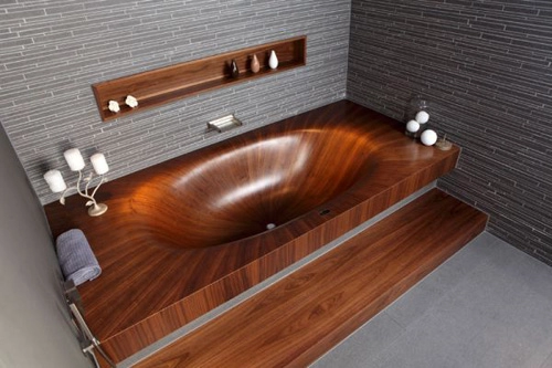 Bồn tắm bằng gỗ để nhà sành điệu nhất phố