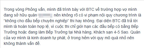 Btc masterchef dập tắt tình yêu nấu nướng