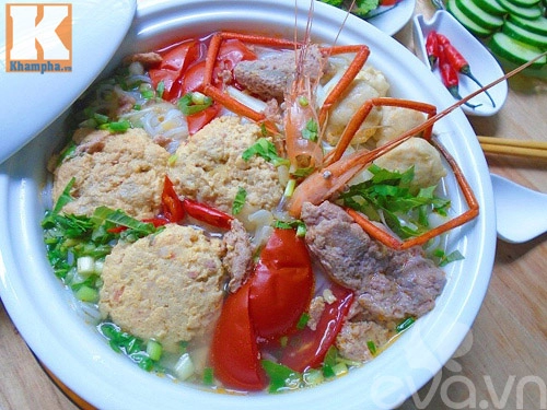 Bún riêu tôm cho bữa sáng cuối tuần