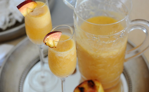 Cocktail bellini đào nướng